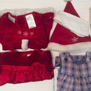 BUNDLE Girls 12-18M Dresses Holiday Winter